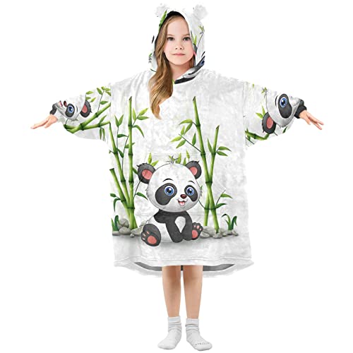 Manta de gran tama&ntilde;o para ni&ntilde;os, bonita sudadera de forro polar con lunares y hojas de panda...