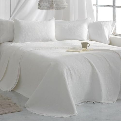 Burrito Blanco | Colcha Verano | Cama de 90cm. (+Medidas Disponibles) | Dise&ntilde;o 164 | Color Blanco...