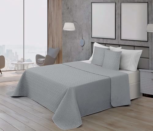 BELUM | Colcha Bouti microsat&eacute;n 100 gr Modelo Plata para Cama de 135 (235x270cm.) Colcha Bouti...
