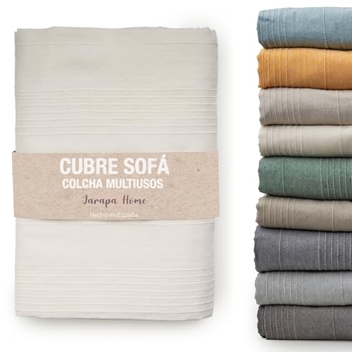 Colcha cama y colcha multiusos para sofás, colchas blancas. Plaid multiusos, cubre sofá, tejido...
