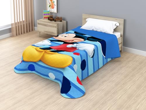 Disney Colcha Bouti Infantil Termosellada para Cama 90, 170x250 cm, Relleno Microfibra 100 g/m&sup2;,...