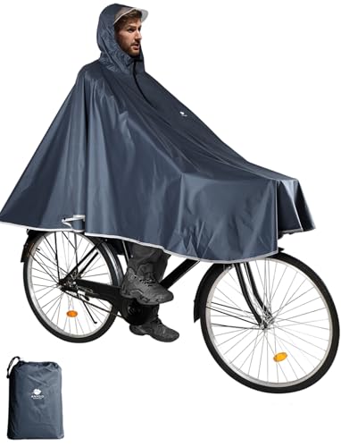 ANYOO Capas de Ciclismo Impermeables Port&aacute;tiles Ligeras Poncho de Lluvia Bicicleta Compacta Unisex...