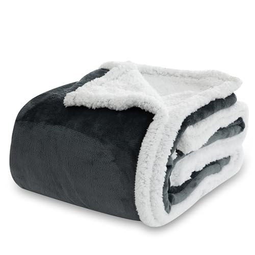 Winthome Manta Gruesa C&aacute;lida, Plaid Sofa Cama Suave y Esponjosa, Mantas Polar Sherpa con Dise&ntilde;o de...