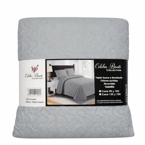 Gen&eacute;rico Colcha Bouti Reversible 100 gsm &ndash; 100% Poli&eacute;ster con Relleno Virgen &ndash; Tejido Suave y...