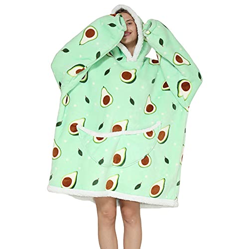 Surwin Hoodie Sudadera BataManta para Mujer Hombre, con Abstracto Estampado Grande C&oacute;moda Invierno...