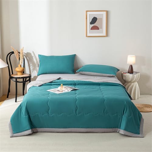 Highdi Colcha de Verano Estilo N&oacute;rdico de Color S&oacute;lido, Colcha para Verano Reversible Ligera y...