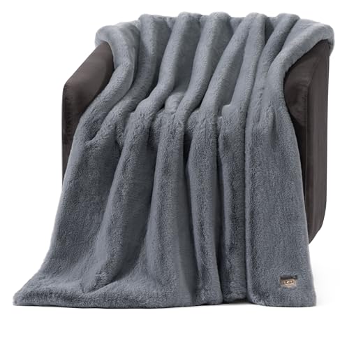 UGG 11069 Euphoria - Manta Reversible de Felpa de Piel sint&eacute;tica acogedora y esponjosa para sof&aacute;,...