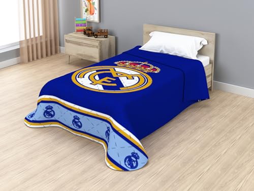 Real Madrid Colcha Bouti Oficial - Edred&oacute;n Fino de Primavera y Verano, Acabado Termosellado, 100%...