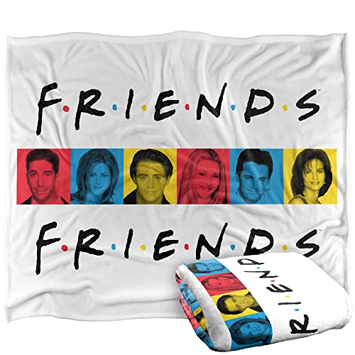 Friends Cast Blocks Manta s&uacute;per Suave con Tacto Sedoso &ndash; 152 x 127 cm