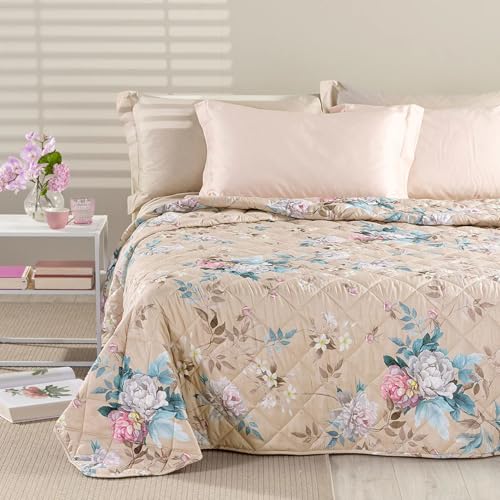 Caleffi Colcha acolchada primavera verano para cama de matrimonio Art. Zen 260 x 270 cm