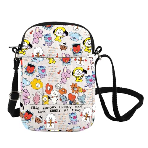 Bolsa cruzada con personajes de K-pop, regalo del ej&eacute;rcito, miembros del ej&eacute;rcito, fan&aacute;ticos,...
