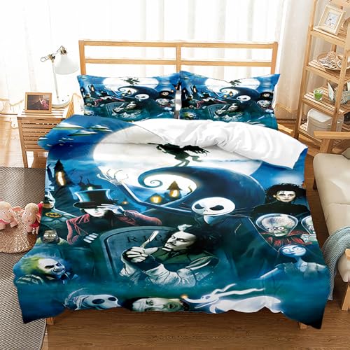 El Juego De Funda N&oacute;rdica Pesadilla Antes De Navidad Incluye 2 Fundas De Almohada ((180x220...