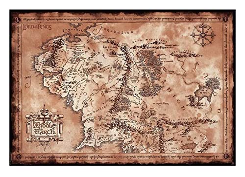 GB Eye ABYDCO224 Maxi Poster The Lord of The Rings One Map 61 x 91.5cm