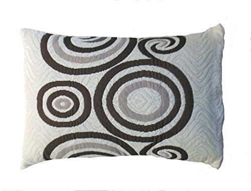 Algodonea Funda de cojin de Colcha, 50x70cm, sin Relleno, Modelo IVONE marr&oacute;n, Hecho en la CEE....