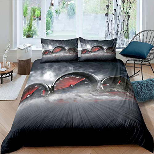 Juego de Ropa de Cama de Coche de Carreras ni&ntilde;os ni&ntilde;as tem&aacute;tica de Deportes Extremos,Funda de...