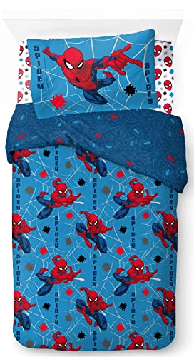 Jay Franco Marvel El Hombre Ara&ntilde;a Spiderman Juego de Ropa de Cama Infantil 3 Piezas 100% Algod&oacute;n...
