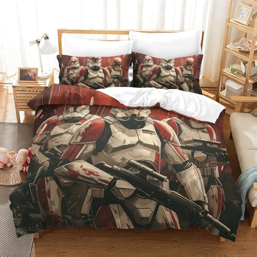 Impreso En 3D Star Wars Juego De Ropa De Cama con Cierre De Cremallera Funda De Almohada Funda De...