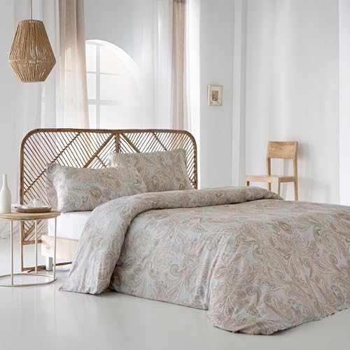 COTTON ARTean Funda N&oacute;rdica Cama 150 Sat&eacute;n Algod&oacute;n 200 Hilos ONIS Reversible Funda edred&oacute;n...