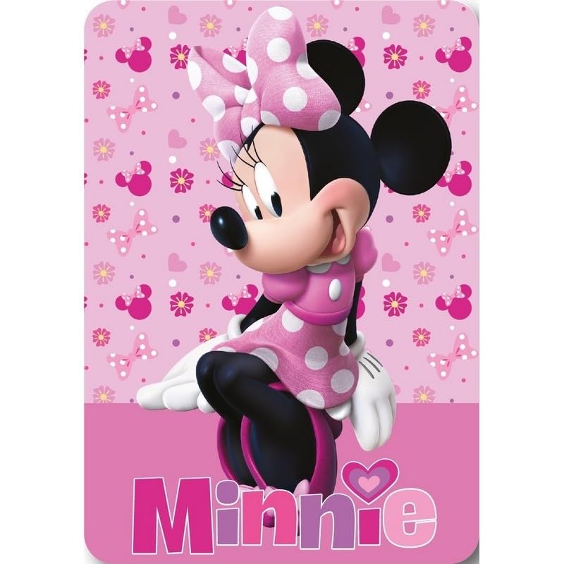 Manta suave y c&aacute;lida de 100 x 140 cm, para ni&ntilde;os, con estampado de Minnie Mouse