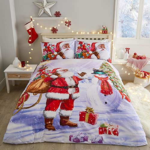 Fusion - Funda N&oacute;rdica Pap&aacute; Noel en la Nieve - 140 x 200 cm - 1x Funda de Almohada Incluida -...