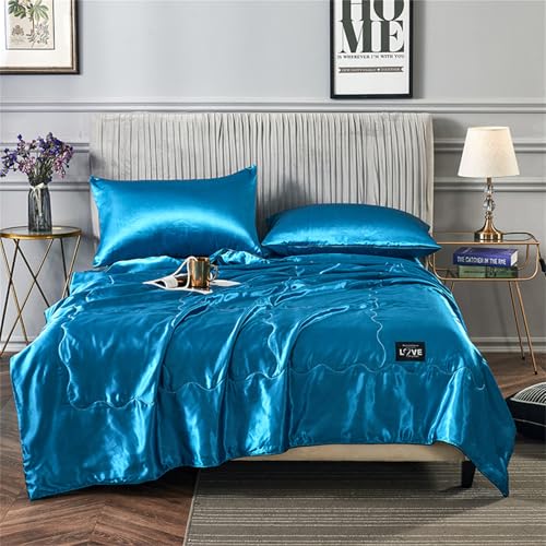Highdi Sat&eacute;n con Tacto Fresco Colcha de Verano, Colcha para Verano Reversible Ligera y Suave Color...
