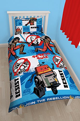 Disney Edred&oacute;n cobertor Reversible para Cama Individual Character World, dise&ntilde;o de Star Wars.