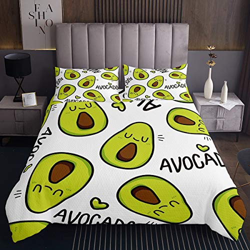 Juego de Colcha de Aguacate,de Dibujos Animados de Frutas,ni&ntilde;os,ni&ntilde;as,Bonito patr&oacute;n de...