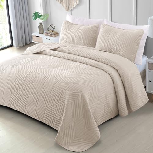 Exclusivo Mezcla Colcha Acolchado para Cama 200 - Ligero, Suave y Geom&eacute;trico Moderno, para Todas...