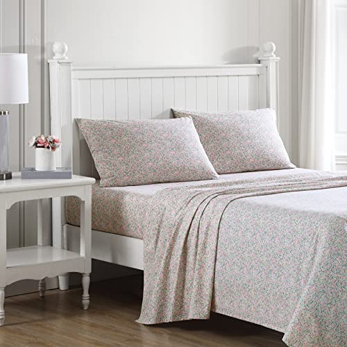 Laura Ashley Home - S&aacute;banas Queen, Juego de Ropa de Cama de percal de algod&oacute;n, decoraci&oacute;n Fresca...