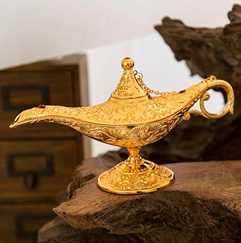 VOANZO Magic Aladdin, Retro Metal Fairy Tale Aladdin Magic Genie Teapot Oil Home Table Decoraci&oacute;n...