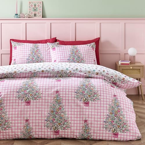 Catherine Lansfield Christmas Sweets and Treats - Juego de Funda de edredón Reversible con Funda de...