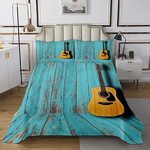 Homemissing Juego de colcha para guitarra Rock Musicd acolchado para ni&ntilde;os, instrumentos de...