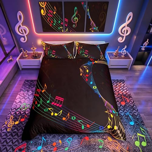 Juego de Conde Notas Musicales para ni&ntilde;as y ni&ntilde;os con tem&aacute;tica de m&uacute;sica cl&aacute;sica, Funda de...