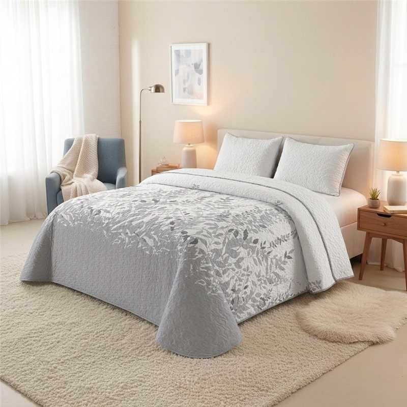 DALINA - Colcha Bouti para Cama 150, Cubre Cama Fina 250x260cm Incluye 2 Fundas de Coj&iacute;n, Suave...