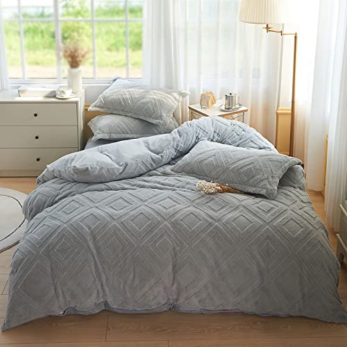 KEAYOO Colchas Ropa de cama de felpa de 135 x 200 cm, con forro polar, extra c&aacute;lido para invierno...