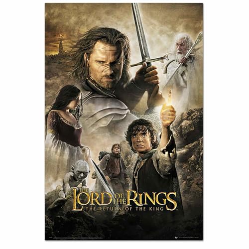 Close Up P&oacute;ster de El Se&ntilde;or de los Anillos | Lord of the Rings Parte 3 | Versi&oacute;n en ingl&eacute;s | El...