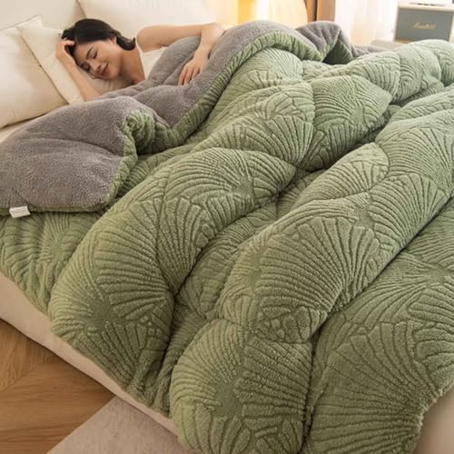 YSZBD Invierno Colcha Cordero Cachemira Manta Edred&oacute;N Cama Cordero De Cachemira Invierno Edred&oacute;N...