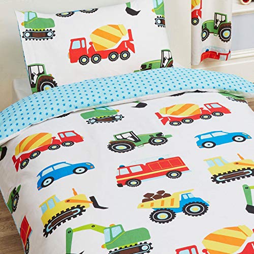 Juego de cama con funda de edred&oacute;n y funda de almohada de PriceRightHome, dise&ntilde;o de camiones y...