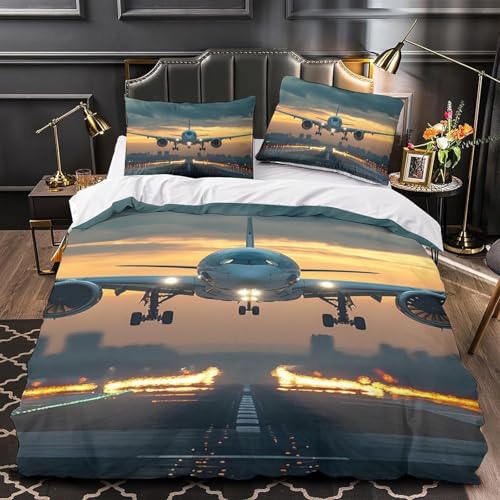 Funda Nordica Cama 90 Avi&oacute;n Funda Edredon Microfibra Ropa de Cama Transporte Fundas N&oacute;rdicas...