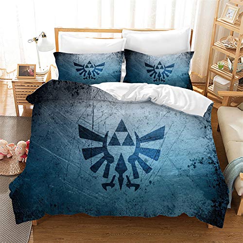 Ste-X Juego De Funda N&oacute;rdica Doble De 3 Piezas The Legend of Zelda, Funda N&oacute;rdica para Ni&ntilde;as,...