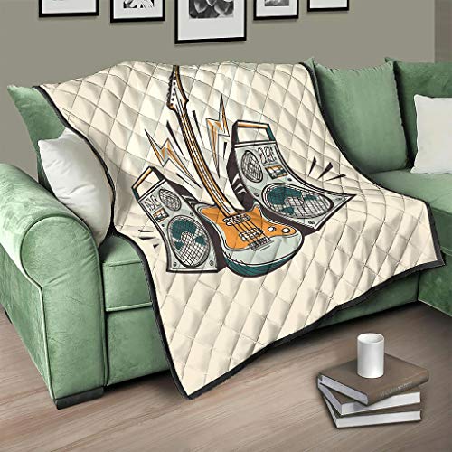 IUBBKI Colcha de guitarra Rock and Roll para instrumentos musicales, suave y c&aacute;lida para...