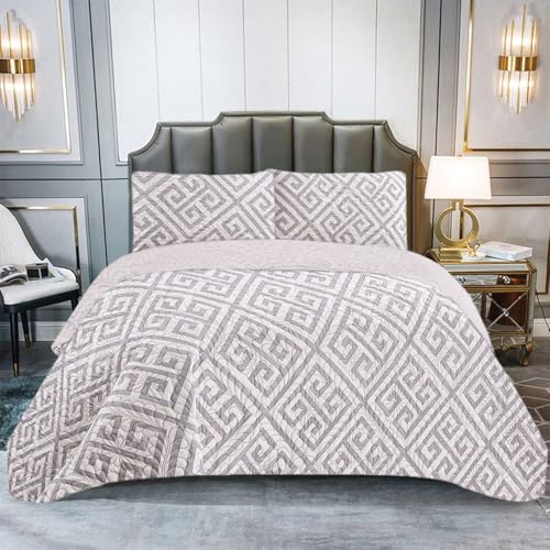 GREATOYAR Colcha Ligera Bicolor Reversible, 240x260cm, Cubre Cama Suave, Entretiempo, Polyester, 2...