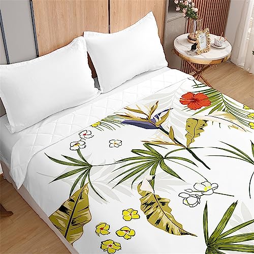 Odot 3D Colcha Bouti Cama 90/135/150, Hojas Plantas Colchas Invierno y Verano Cubre Cama Individual...