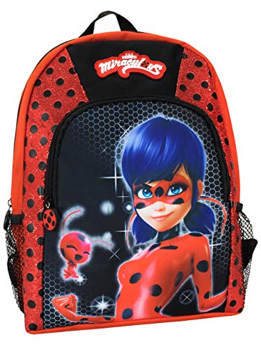 Miraculous Mochila Ladybug | Mochila Escolar Ni&ntilde;a Kwami | Mochila Chica Con Cremallera Mariquita |...