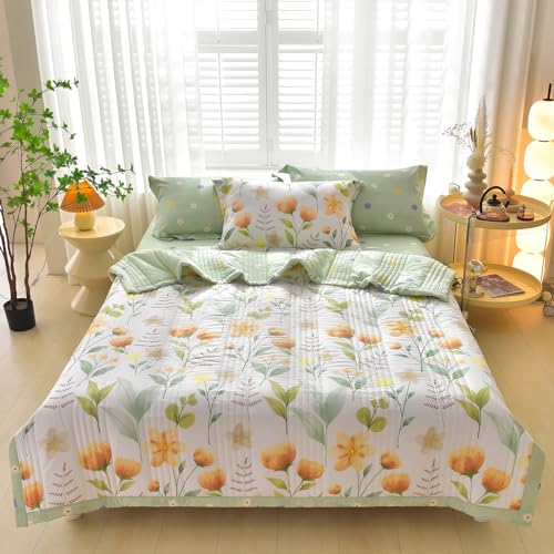 Edredón de Verano, Suave y Cómodo Reversible Colchas Microfibra de Poliester Cama edredones...