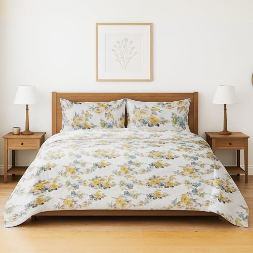 BESCH Colcha Boutis para Primavera y Verano con Dise&ntilde;o Flores Vintage Cama 135 - Cubrecama Ligera...