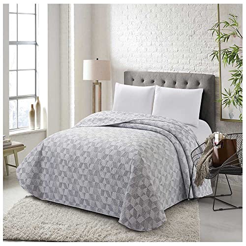 COTTON ARTean- Colcha Bouti Cama 135 Primavera Verano CUDILLERO Gris Microfibra cepillada...