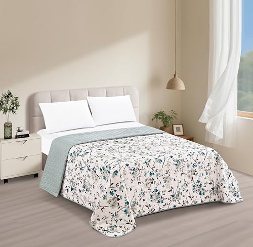DH DREAMER HOME Colcha Bouti Reversible Estampada para Cama 90-105 de Dibujo Estampado Tama&ntilde;o 240 x...