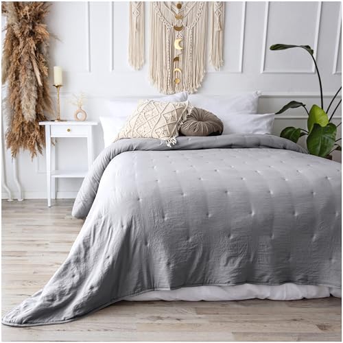CalmyHOME Colcha para cama, 220 x 240 cm, manta para sof&aacute;, manta para sof&aacute;, manta de d&iacute;a XXL,...