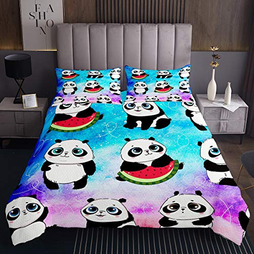 Juego de Colcha Panda de Oso Galaxia ni&ntilde;os ni&ntilde;as,Juego de edred&oacute;n de Oso Oso del Espacio Exterior...